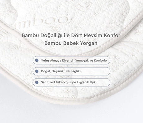 Yataş Mini Bambu Bebek Yorgan Bambu Yastık Hediyeli