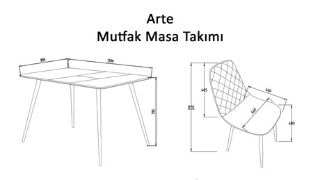 Bellona Arte Mutfak Masa Takımı