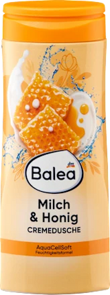 Bal ve süt içeren duş jeli, 300 ml