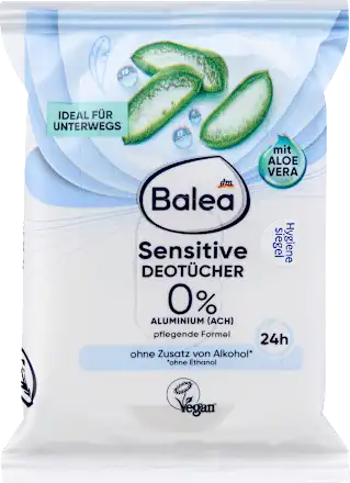 Hassas ciltler için deodorant mendilleri, 10 adet
