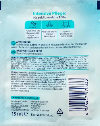 Yoğun etkili anında ayak maskesi, 15 ml