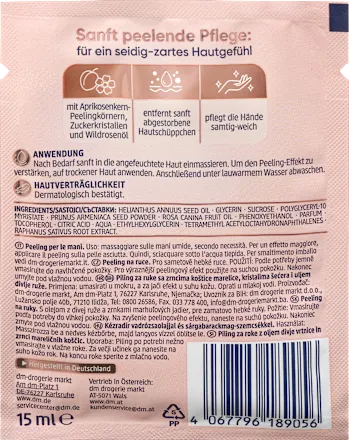 Yabani Gül ve Kayısı El Peelingi, 15 ml