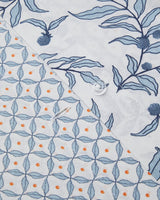 English Home - Berryland Kolay Ütülenir Çarşaflı Tek Kişilik Nevresim Takımı 160x220 cm Mavi-Turuncu