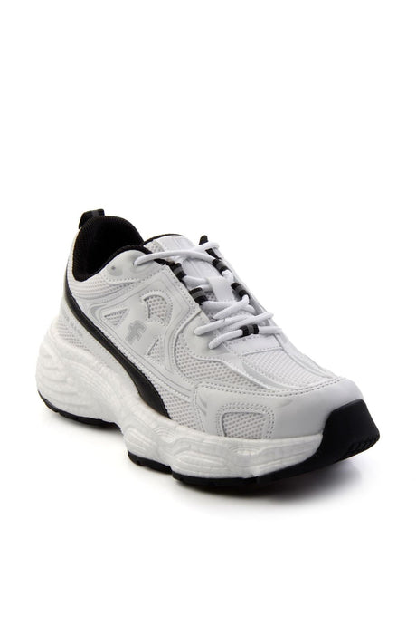 Bambi Beyaz Siyah Kadın Sneaker K01027032922