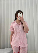 Cherry Bomb Kısa Kollu Pijama Takımı
