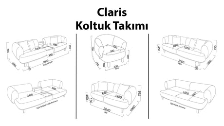Bellona Claris Koltuk Takımı
