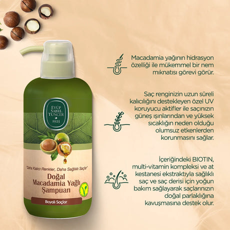 Eyüp Sabri Tuncer Doğal Doğal Macadamia Yağlı Şampuan 600 ml