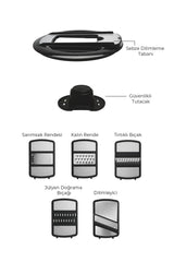 Kitchen Life Mıen 11 Parça Profesyonelia Rendeli Karıştırma ve Salata Kurutucu Saklama Kabı Full Hazırlık Seti