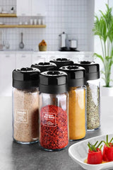 Kitchen Life 6 Adet Büyük Boy Cam Baharatlık Seti - 245 ml