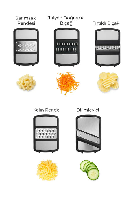 Kitchen Life Mıen 11 Parça Profesyonelia Rendeli Karıştırma ve Salata Kurutucu Saklama Kabı Full Hazırlık Seti