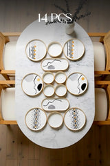 Kitchen Life Axial Stackable Kahvaltı Takımı - Lüx Kahvaltılık Sunum Seti Tabağı