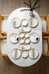 Kitchen Life Axial Stackable Kahvaltı Takımı - Lüx Kahvaltılık Sunum Seti Tabağı