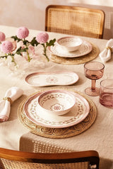 Kitchen Life 14 Parça 6 Kişilik Pinktalisman Porselen Kahvaltı Takımı Kahvaltılık Sunum Seti
