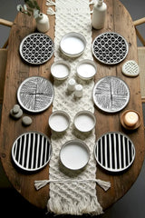 Kitchen Life 12 Parça 6 Kişilik Stackable Evil Eyes Kahvaltı Takımı - Lüx Kahvaltılık Sunum Tabağı Seti