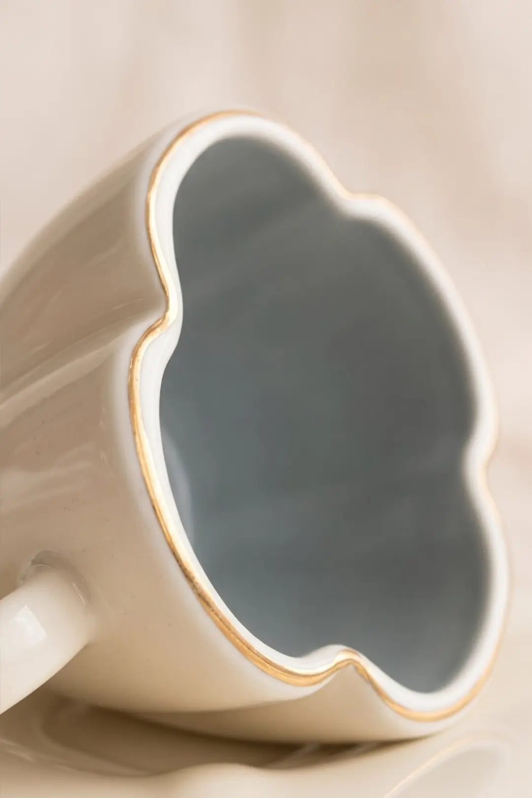 Kitchen Life 4 Parça 2 Kişilik Altın Yaldızlı Porselen Kahve Fincanı 100 ml
