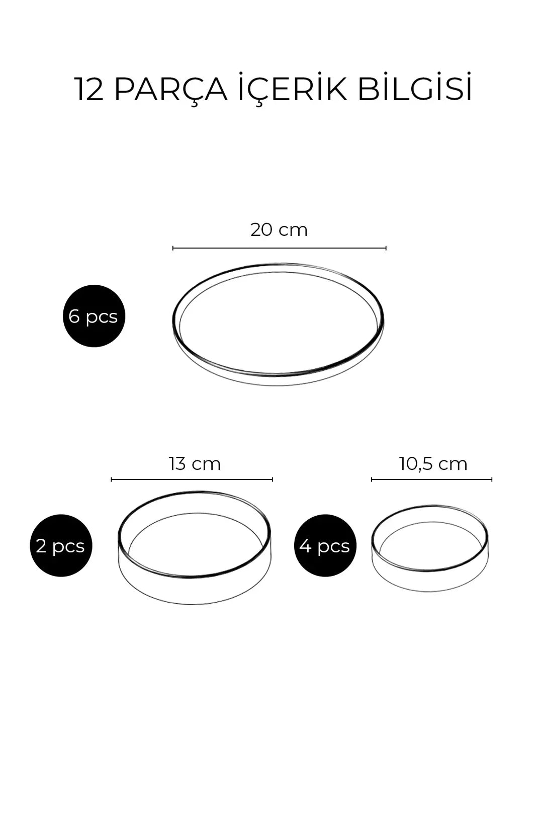 Kitchen Life 12 Parça 6 Kişilik Stackable Evil Eyes Kahvaltı Takımı - Lüx Kahvaltılık Sunum Tabağı Seti