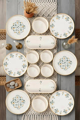 Kitchen Life 14 Parça 6 Kişilik D-Harma Stackable Kahvaltı Takımı - Lüx Kahvaltılık Sunum Seti Tabağı
