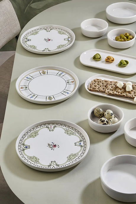 Kitchen Life 14 Parça 6 Kişilik Country Kahvaltı Takımı-Lüx Kahvaltılık Sunum Seti Tabağı