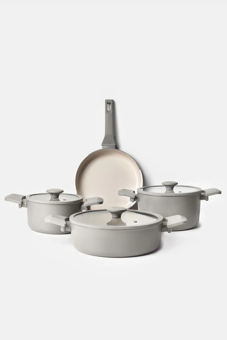 Kitchen Life Gigilli Luna Ensemble de casseroles et poêles en cristal 7 pièces