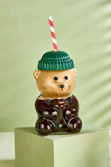 Bearista Cam Soğuk İçecek Bardağı Ayıcıklı Bardak 591ml