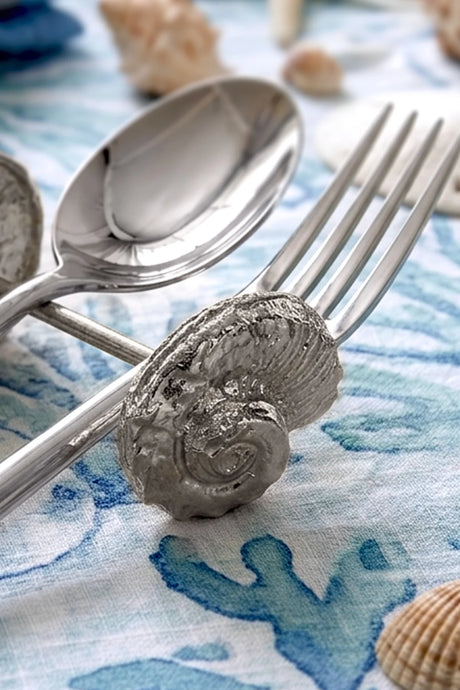2'li Metal Gümüş Sarmal Çatal Kaşık Bıçak Standı