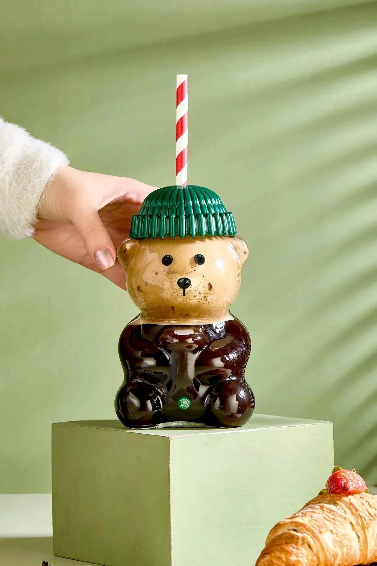 Bearista Cam Soğuk İçecek Bardağı Ayıcıklı Bardak 591ml