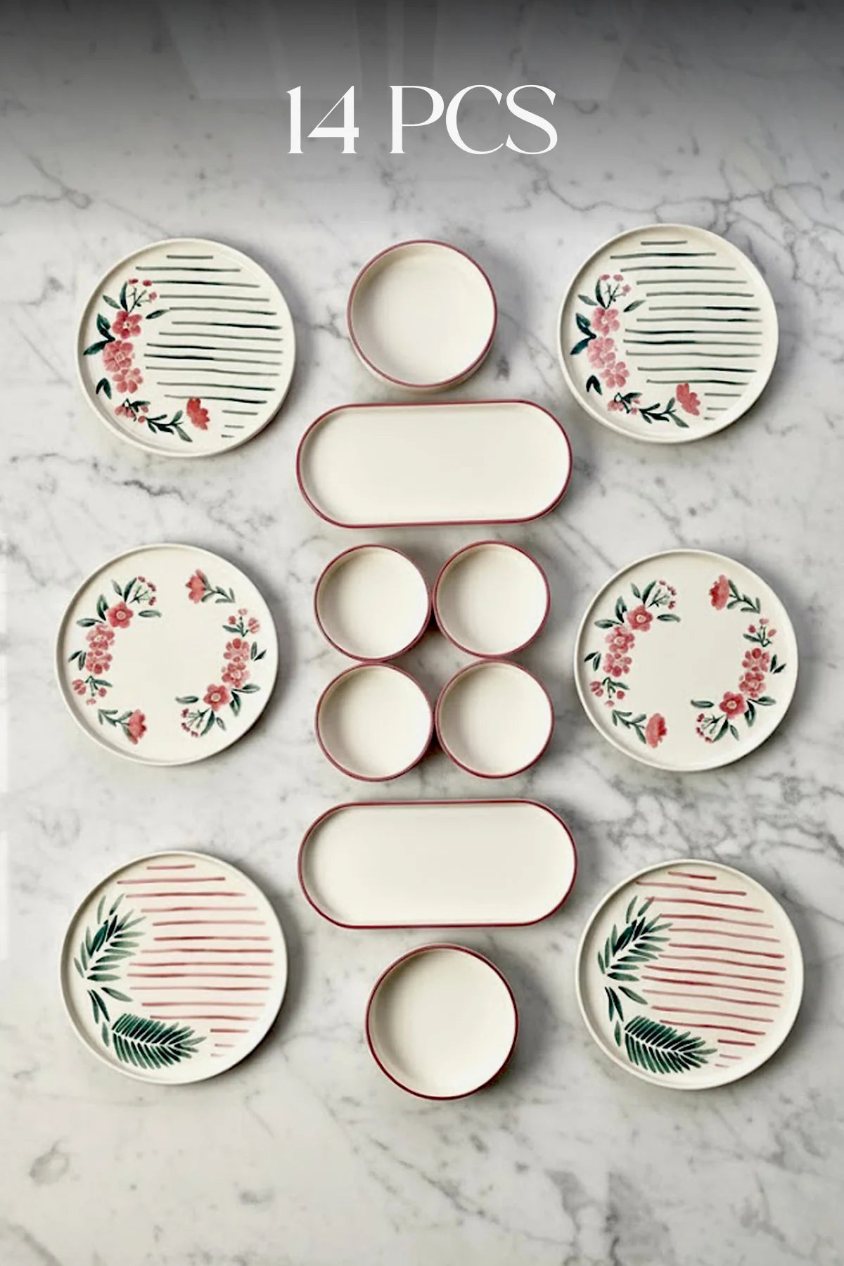 Kitchen Life Sakura Stackable Kahvaltı Takımı - Lüx Kahvaltılık Sunum Seti Tabağı