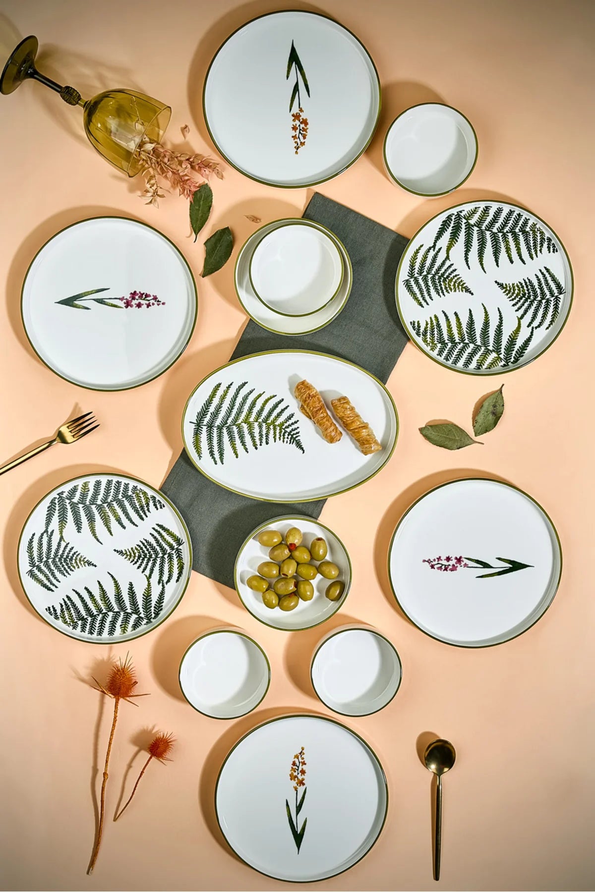 Kitchen Life Sekoya 13 Parça Handmade Premium Kahvaltı Takımı - 6 Kişilik Kahvaltı Takımı Seti