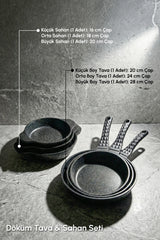 PEROTTİ ProGranito Diamond 6 Parça Döküm Set - 3'lü Sahan & 3'lü Tava Takımı
