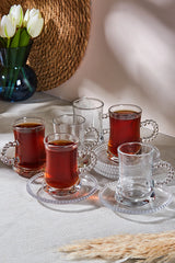 PEROTTİ Pearl 12 Parça 6 Kişilik Çay Bardağı Seti 180 ml