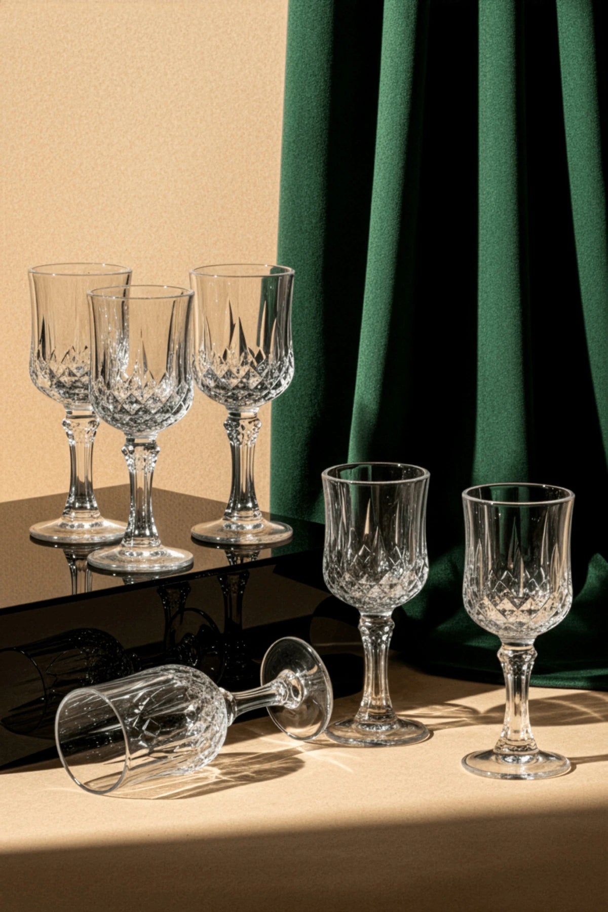 PEROTTİ Capone Crystal Cam 6'lı Kahve Yanı Bardak 55 ml