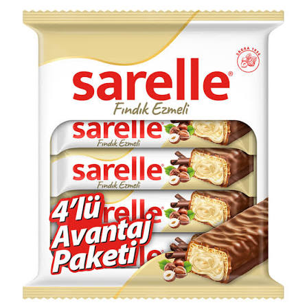 SARELLE Fındık Ezmeli Gofret Paketi - 4'lü