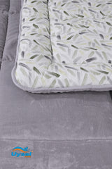 Uysal Home Kadife Yorgan %100 Pamuklu Gri Battal Boy