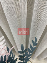 Brillant Perde - Modern Dokulu Örme 1/3 SIK Pile Tül Perde