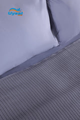 Uysal Home Örgü Pike Takımı %100 Pamuklu Antrasit Çift Kişilik
