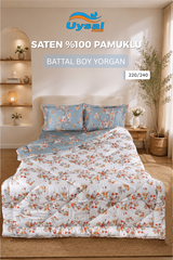 Uysal Home Saten Yorgan %100 Pamuklu Battal Boy