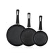 Schafer Black Stone 3 lü Tava Seti 18Cm+22Cm+26Cm-Siyah