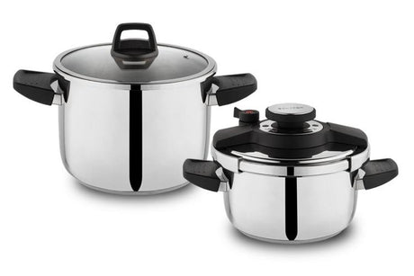 Schafer Compact 4 Parça Düdüklü Tencere Seti 4+6,5 L-Siyah
