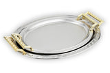 Schafer Ela 2 li Oval Çay Tepsisi-Platin02