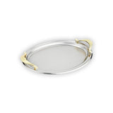 Schafer Ela 2 li Oval Çay Tepsisi-Platin01