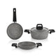 Schafer Eternal 3 lü Set Tencere 18Cm+Sahan 18Cm+Tava18Cm-Gri