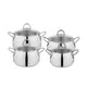 Schafer New Trendy Çelik Tencere Seti 8 Parça-Inox