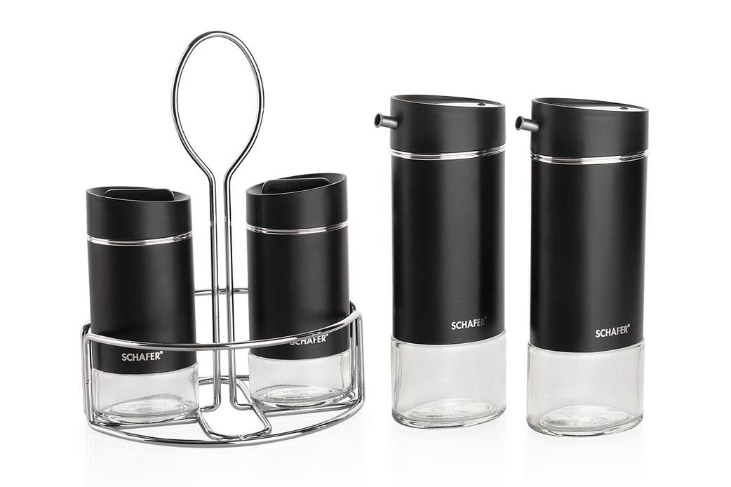 Schafer Silver Touch Yağlık+Sirkelik Seti-5 Parça-Siyah