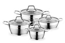 Schafer Vals Çelik Tencere Seti 8 Parça-Inox