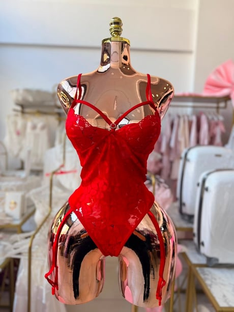 Kırmızı Sheer Illusion Tulum