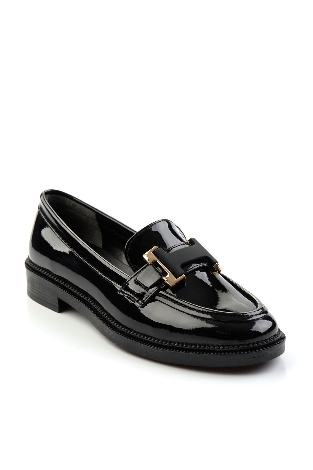Bambi Siyah Kadın Loafer Ayakkabı K01216100008