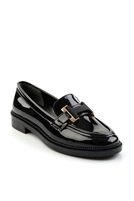 Bambi Siyah Kadın Loafer Ayakkabı K01216100008
