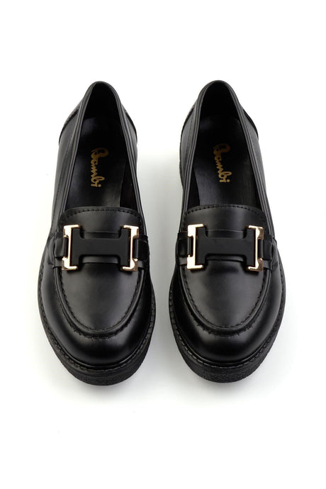 Bambi Siyah Kadın Loafer Ayakkabı K01257050009