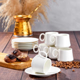 Taç Ev Tulip 6 Kişilik Kahve Fincan Takımı White