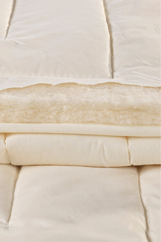 Uysal Home Merinos Kuzu Yünü Yorgan Pamuklu Akfil Krem Tek Kişilik
